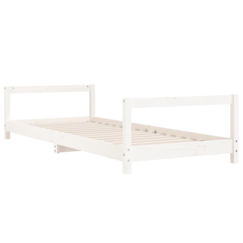 Barnesengeramme hvit 90x190 cm heltre furu