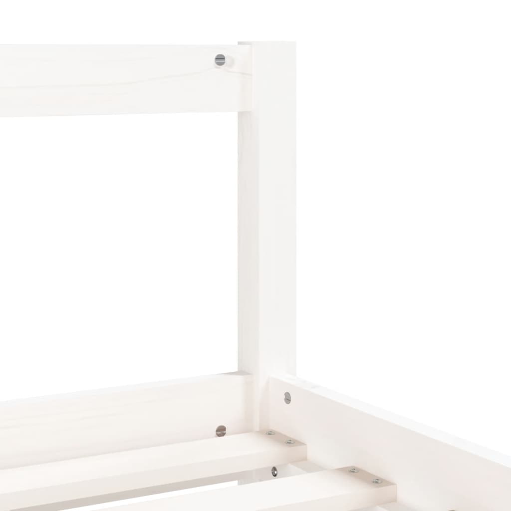 Barnesengeramme hvit 90x190 cm heltre furu