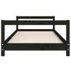 Barnesengeramme svart 90x190 cm heltre furu