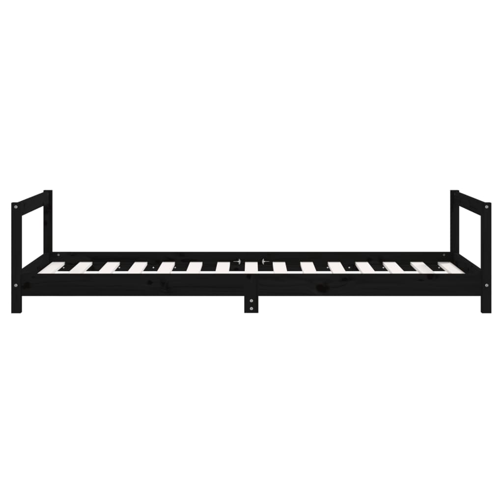 Barnesengeramme svart 90x190 cm heltre furu
