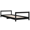 Barnesengeramme svart 90x190 cm heltre furu