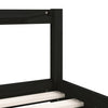 Barnesengeramme svart 90x190 cm heltre furu