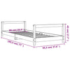 Barnesengeramme svart 90x190 cm heltre furu