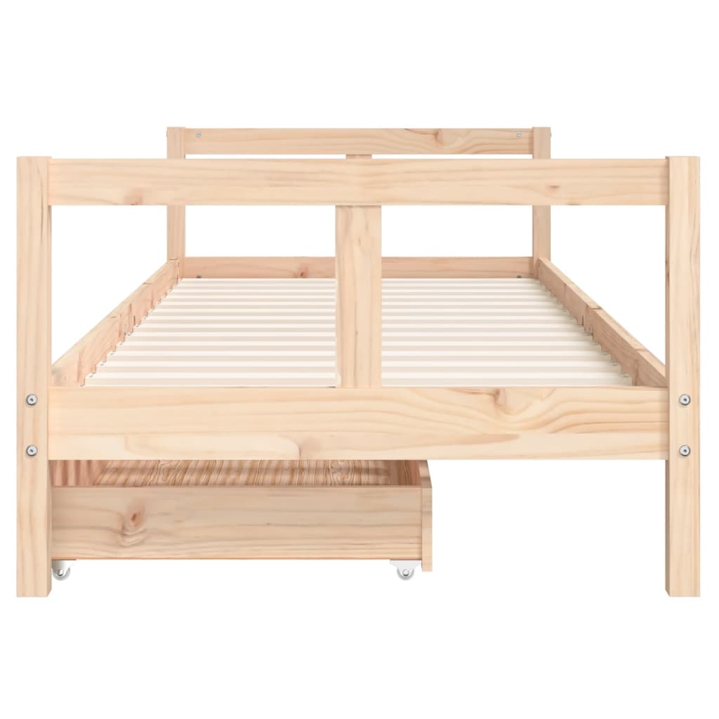 Barnesengeramme med skuffer 80x200 cm heltre furu