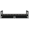 Barnesengeramme med skuffer svart 80x200 cm heltre furu