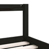 Barnesengeramme med skuffer svart 80x200 cm heltre furu