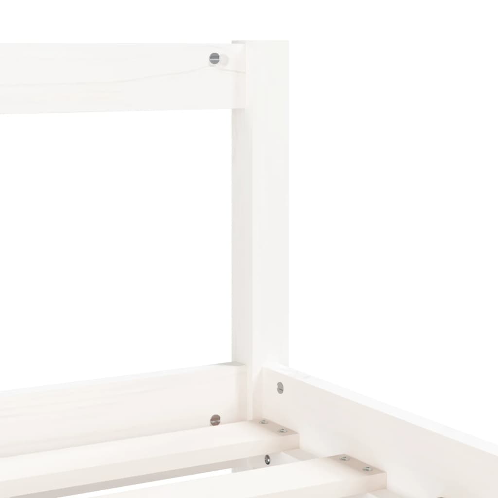 Barnesengeramme med skuffer hvit 90x200 cm heltre furu