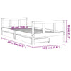 Barnesengeramme med skuffer hvit 90x200 cm heltre furu