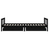 Barnesengeramme med skuffer svart 90x200 cm heltre furu