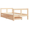 Barnesengeramme med skuffer 80x160 cm heltre furu