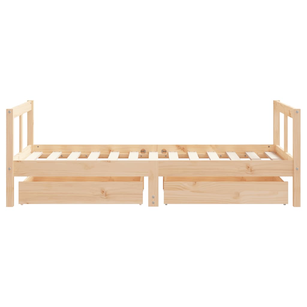 Barnesengeramme med skuffer 80x160 cm heltre furu