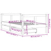 Barnesengeramme med skuffer 80x160 cm heltre furu
