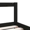 Barnesengeramme med skuffer svart 80x160 cm heltre furu
