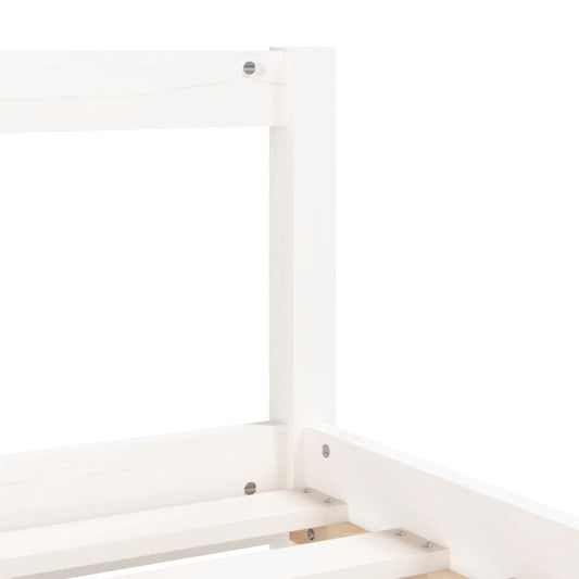 Barnesengeramme med skuffer hvit 90x190 cm heltre furu