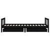 Barnesengeramme med skuffer svart 90x190 cm heltre furu