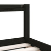 Barnesengeramme med skuffer svart 90x190 cm heltre furu