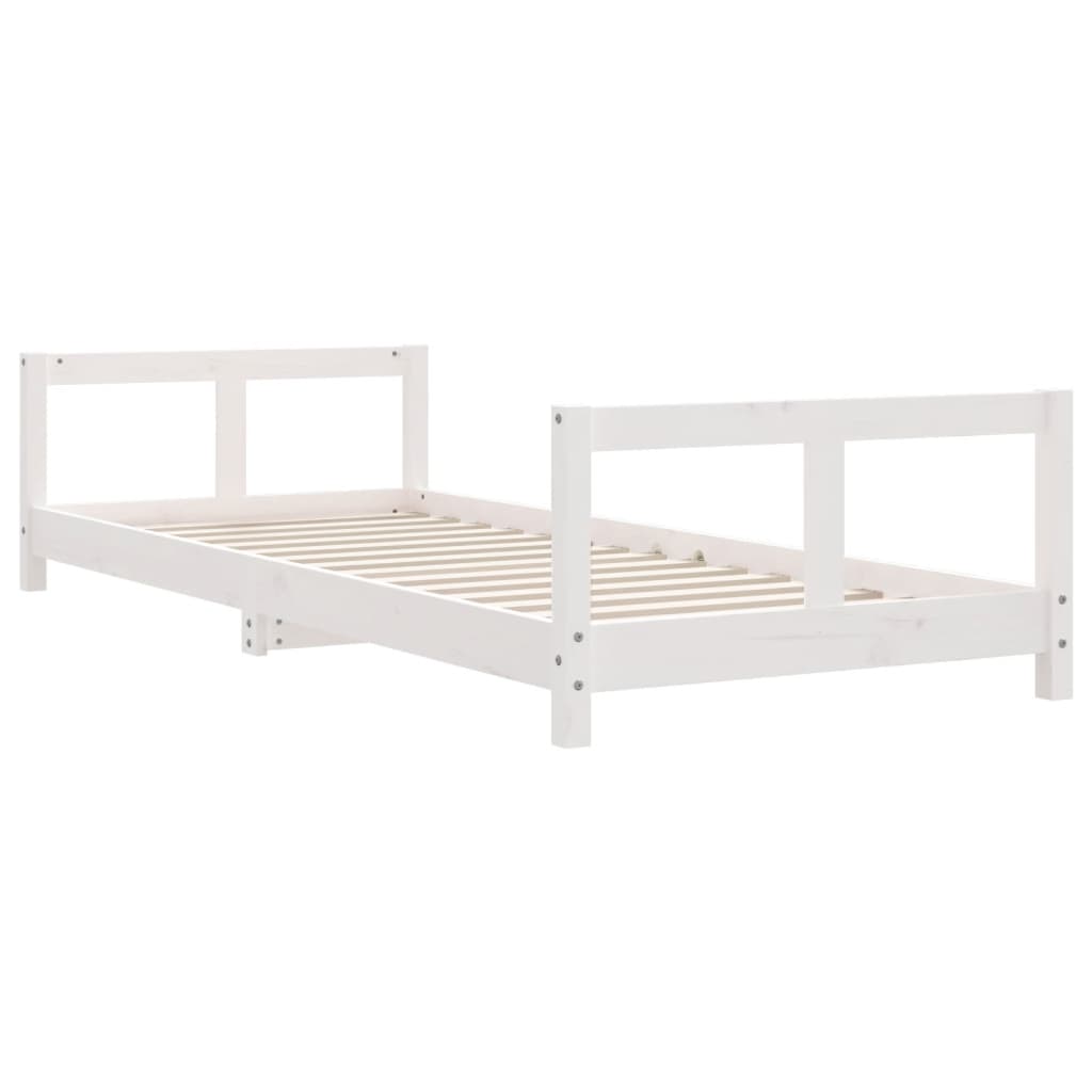 Barnesengeramme hvit 80x200 cm heltre furu