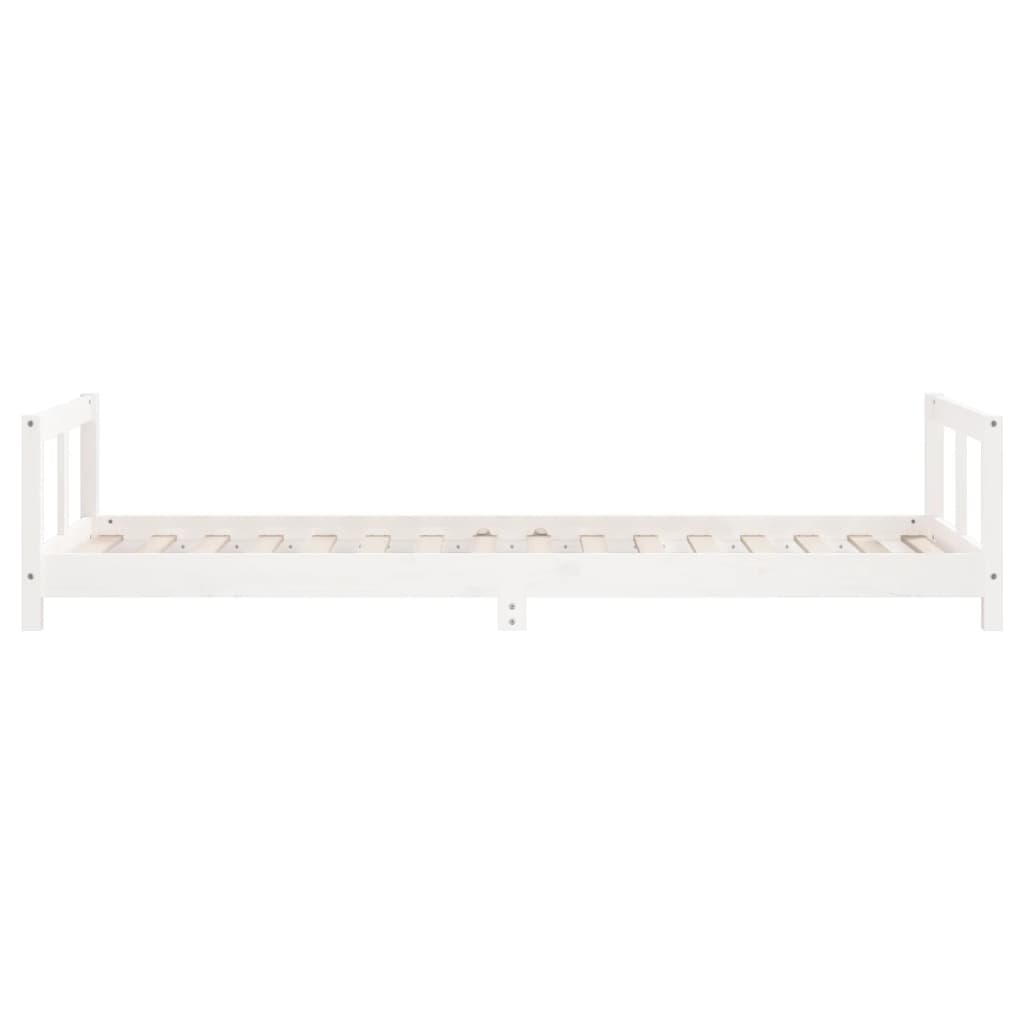 Barnesengeramme hvit 80x200 cm heltre furu