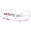 Barnesengeramme hvit 80x200 cm heltre furu