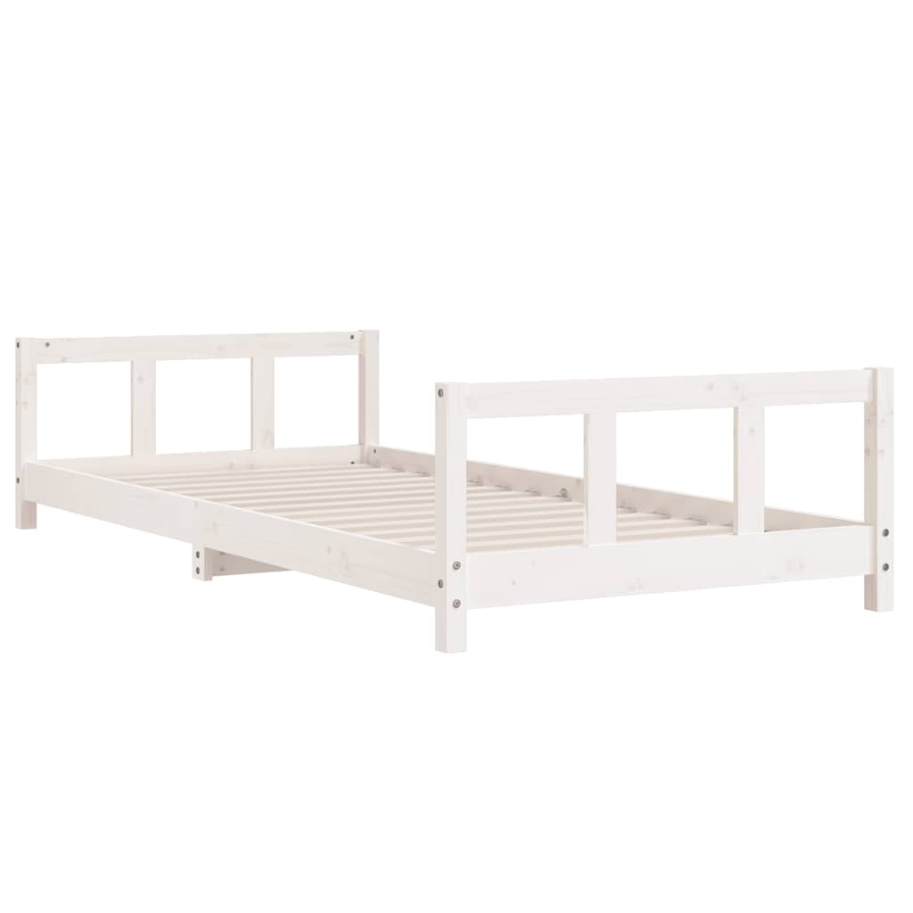 Barnesengeramme hvit 90x200 cm heltre furu