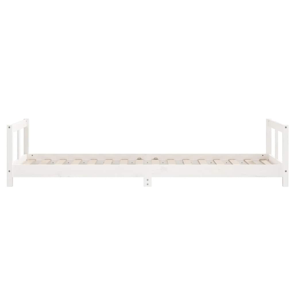 Barnesengeramme hvit 90x200 cm heltre furu