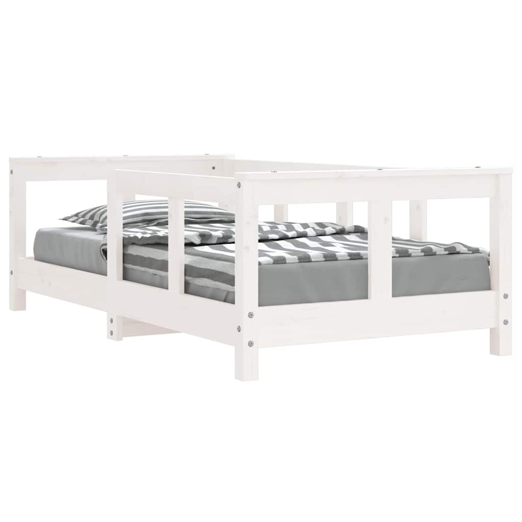 Barnesengeramme hvit 70x140 cm heltre furu