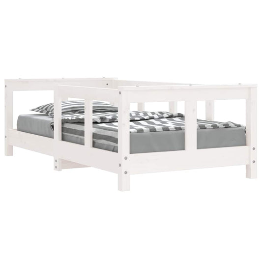 Barnesengeramme hvit 70x140 cm heltre furu