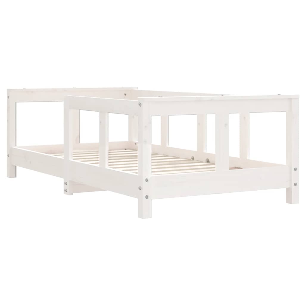 Barnesengeramme hvit 70x140 cm heltre furu