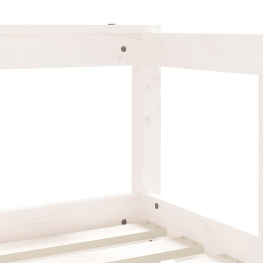 Barnesengeramme hvit 70x140 cm heltre furu