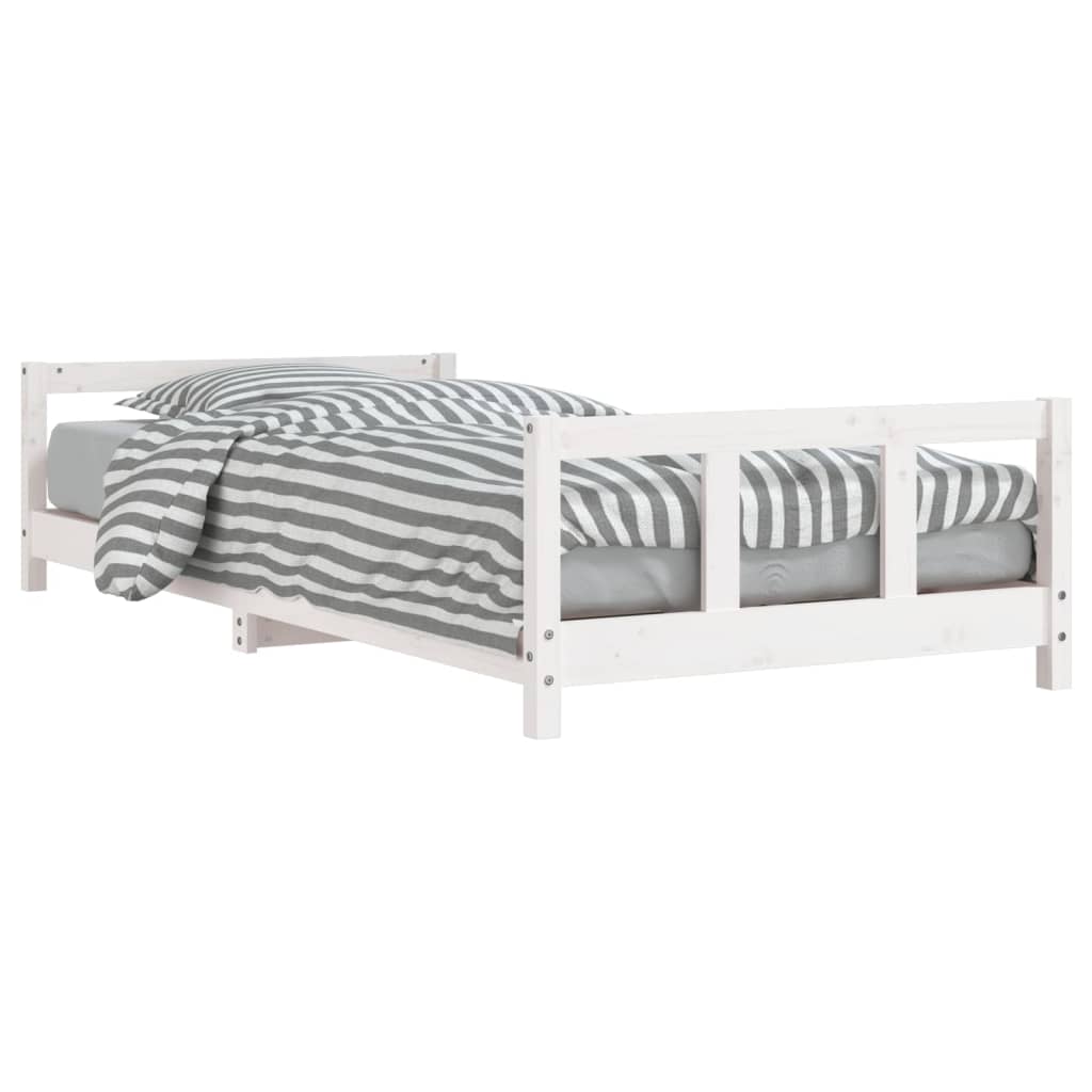 Barnesengeramme hvit 90x190 cm heltre furu