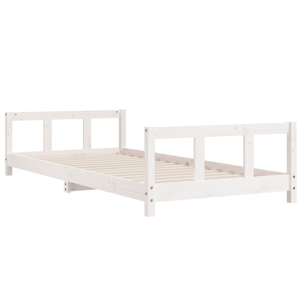 Barnesengeramme hvit 90x190 cm heltre furu