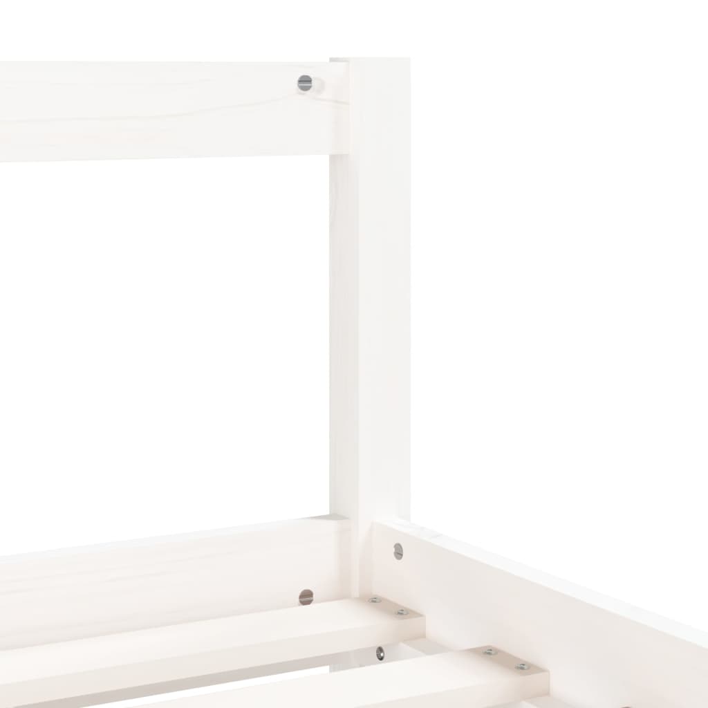 Barnesengeramme hvit 90x190 cm heltre furu