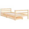 Barnesengeramme med skuffer 80x200 cm heltre furu