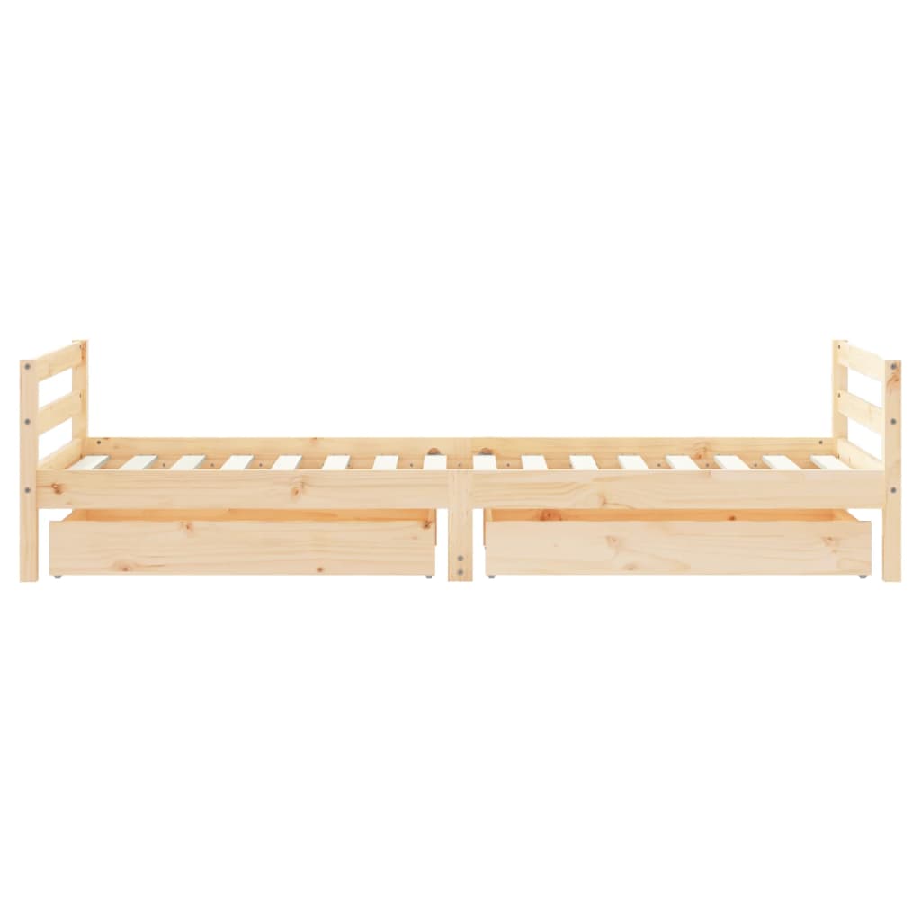 Barnesengeramme med skuffer 80x200 cm heltre furu