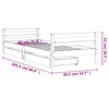 Barnesengeramme med skuffer 80x200 cm heltre furu