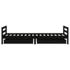 Barnesengeramme med skuffer svart 90x200 cm heltre furu