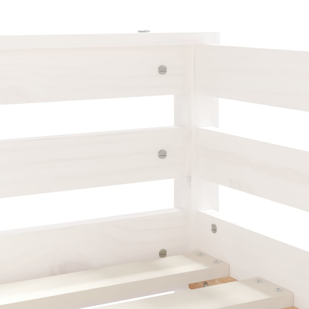Barnesengeramme med skuffer hvit 70x140 cm heltre furu