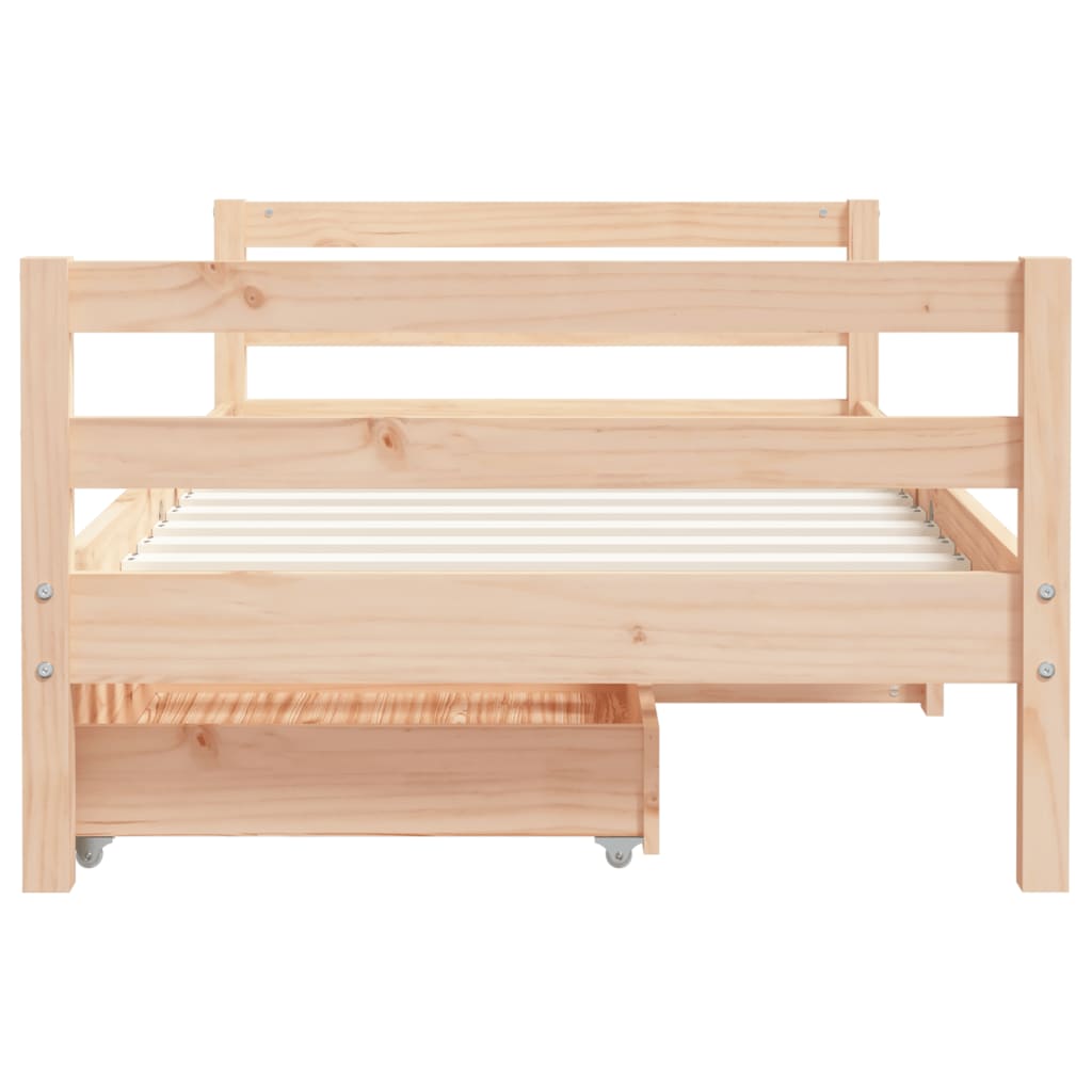 Barnesengeramme med skuffer 80x160 cm heltre furu