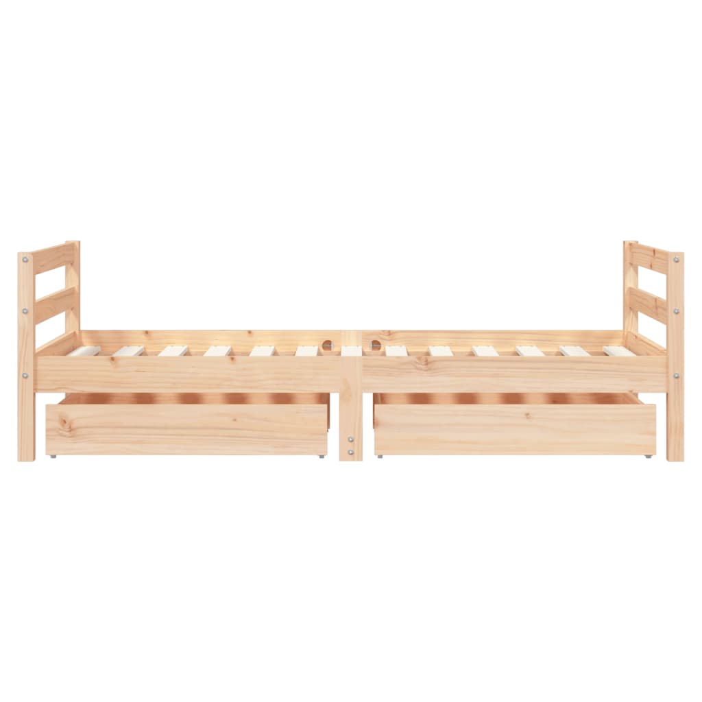 Barnesengeramme med skuffer 80x160 cm heltre furu