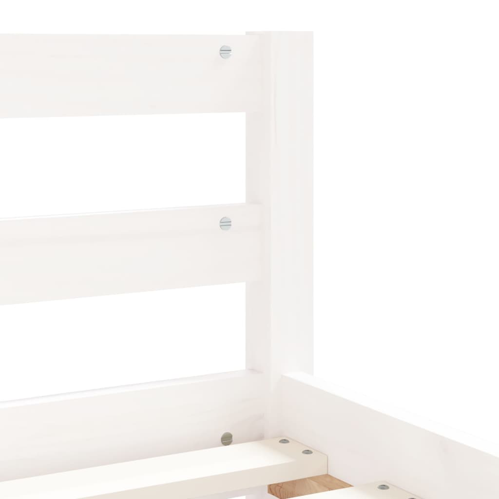 Barnesengeramme med skuffer hvit 80x160 cm heltre furu