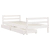 Barnesengeramme med skuffer hvit 90x190 cm heltre furu