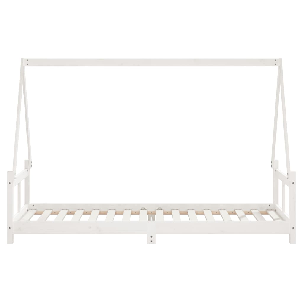 Barnesengeramme hvit 80x200 cm heltre furu