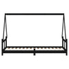 Barnesengeramme svart 80x200 cm heltre furu