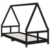 Barnesengeramme svart 80x200 cm heltre furu