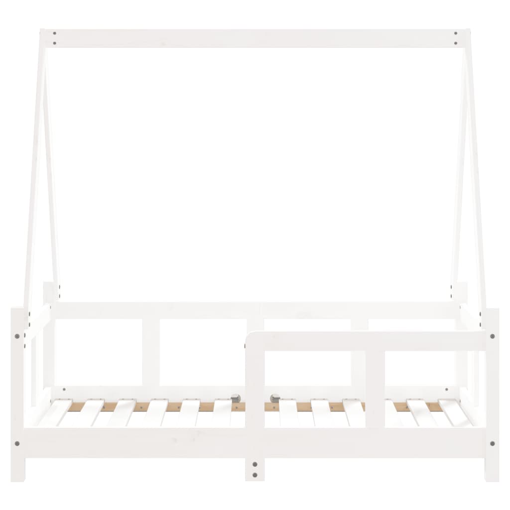 Barnesengeramme hvit 70x140 cm heltre furu