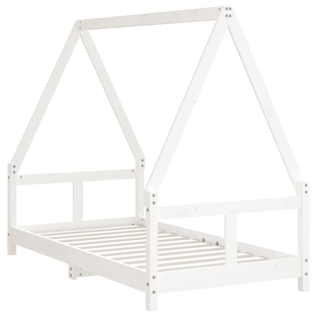 Barnesengeramme hvit 80x160 cm heltre furu