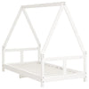 Barnesengeramme hvit 80x160 cm heltre furu