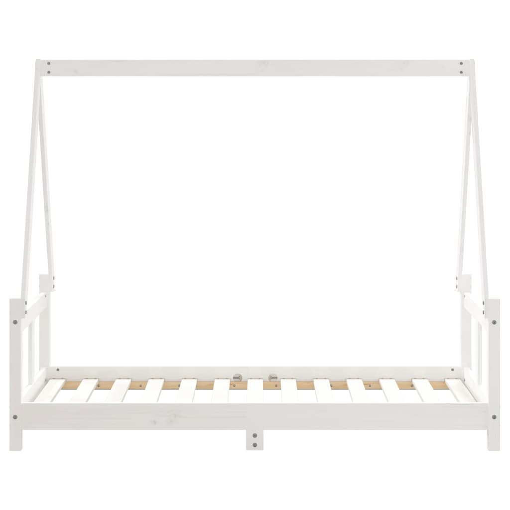 Barnesengeramme hvit 80x160 cm heltre furu