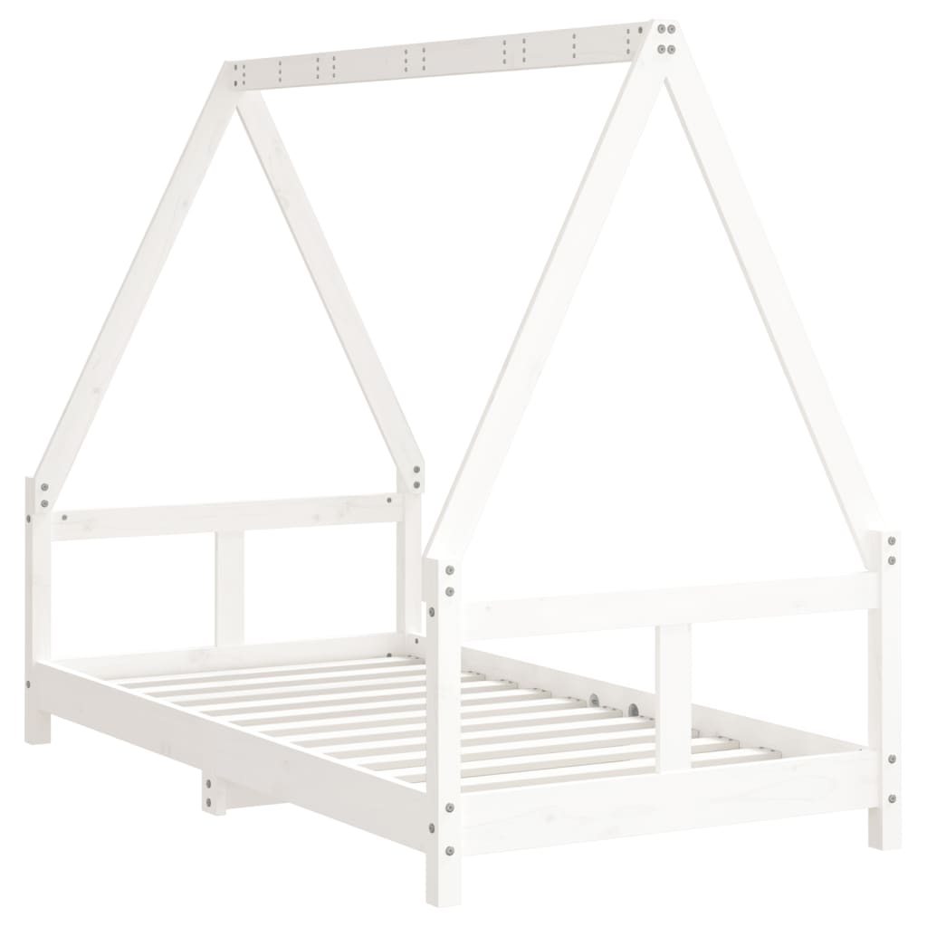 Barnesengeramme hvit 80x160 cm heltre furu