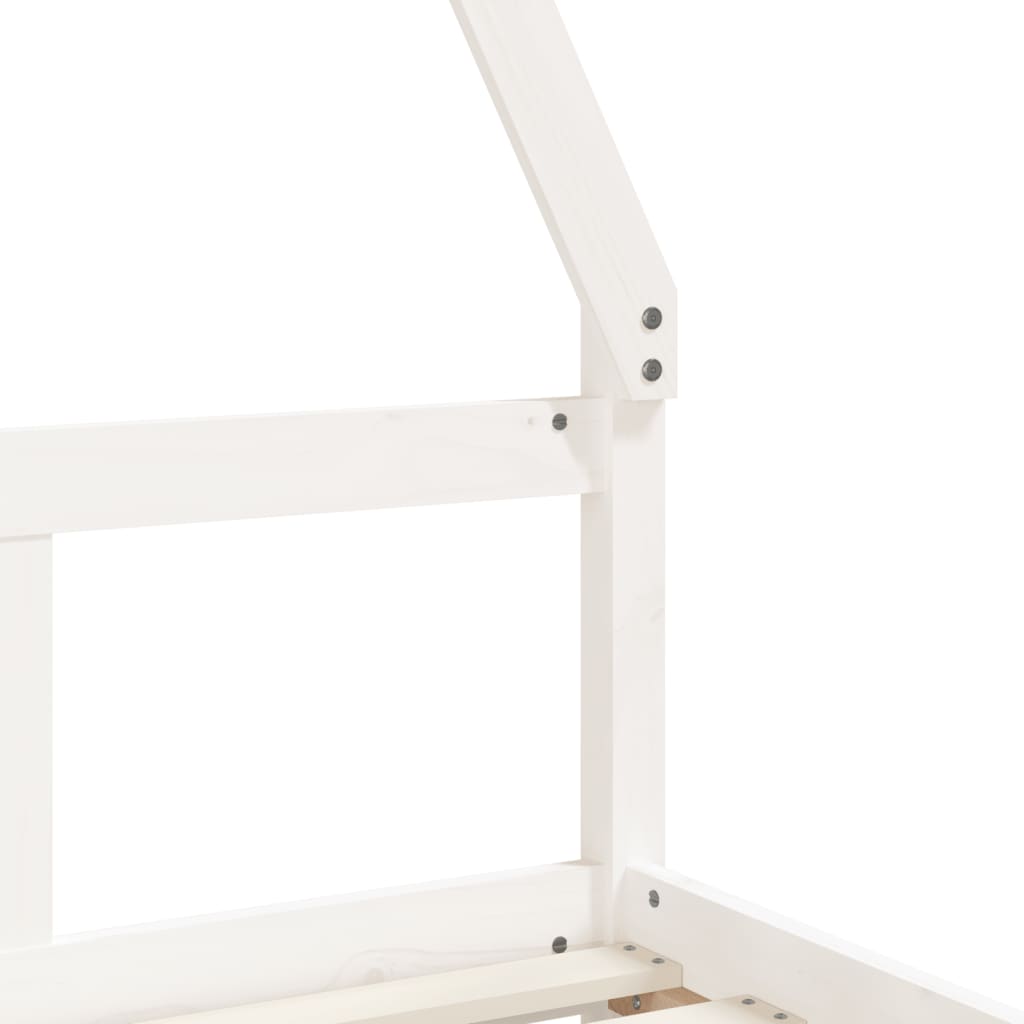 Barnesengeramme hvit 80x160 cm heltre furu